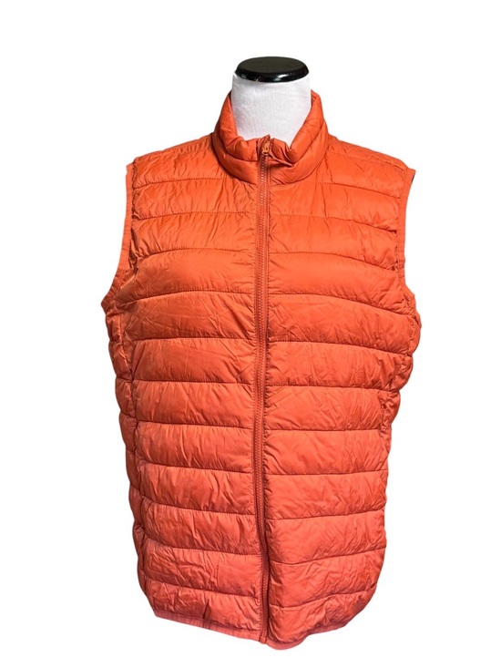 Old Navy Other - Old Navy Full Zip Puffer Vest Jacket Coat Sleeveless Orange Size Medium